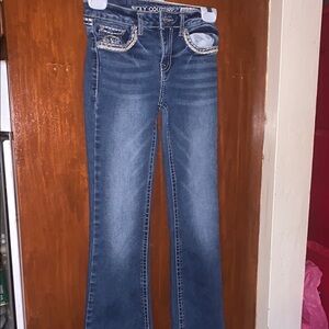 Sexy Couture Denim Blue Jeans with Embellishments y2k vintage